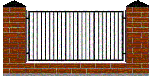 Забор сварной металлический с кирпичными столбами на ленточном фундаменте